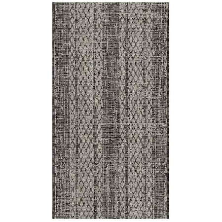 Safavieh Courtyard Power Loomed Accent Area Rug Light Grey & Black - 2 x 3 ft. 7 in. CY8736-37612-2
